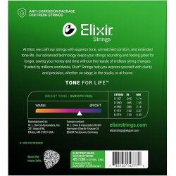 Elixir Nanoweb Electric Bass Stainless Steel 14777  Light /5c 45-130